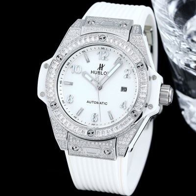 Hublot Factory Big Bang stainless steel and White Gold Diamond Diameter 43mm watch